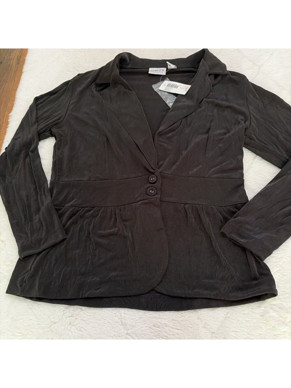 Chicos Travelers Size 2 NWT Glada Jacket Hot Fudge